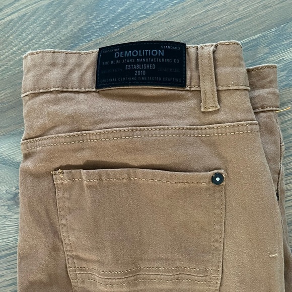 Mens Demolotion Brand brown/khaki shorts size 38 - Picture 5 of 5
